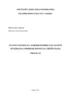 STAVOVI STUDENATA AGROEKONOMIKE O KVALITETI STUDIRANJA I PRIPREMLJENOSTI ZA TRŽIŠTE RADA