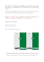 The Effect of Nitrogen Fertilization and Fusarium culmorum Inoculation on the Biomarkers of Oxidative Stress in Wheat Flag Leaves