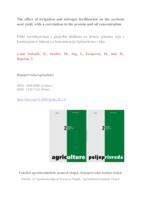 THE EFFECT OF IRRIGATION AND NITROGEN FERTILIZATION ON THE SOYBEAN SEED YIELD, WITH A CORRELATION TO THE PROTEIN AND OIL CONCENTRATION