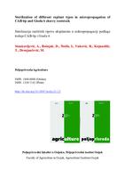 Sterilization of different explant types in micropropagation of CAB-6p and Gisela 6 cherry rootstock