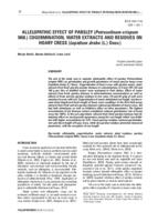 ALLELOPATHIC EFFECT OF PARSLEY (Petroselinum crispum Mill.) COGERMINATION, WATER EXTRACTS AND RESIDUES ON HOARY CRESS (Lepidium draba (L.) Desv.)