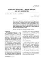 HUMAN AND MARE'S MILK - PROTEIN FRACTION AND LIPID COMPOSITION