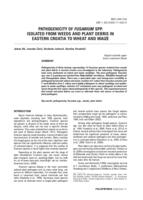 PATHOGENICITY OF FUSARIUM SPP. ISOLATED FROM WEEDS AND PLANT DEBRIS IN EASTERN CROATIA TO WHEAT AND MAIZE