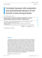 Correlation between milk composition and selected blood indicators of liver function in ewes during lactation