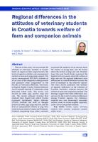 Regional differences in the attitudes of veterinary students in Croatia towards welfare of farm and companion animals