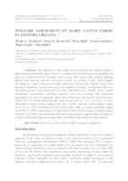 WELFARE ASSESSMENT ON DAIRY CATTLE FARMS IN EASTERN CROATIA