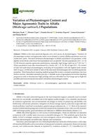 Variation of Phytoestrogen Content and Major Agronomic Traits in Alfalfa (Medicago sativa L.) Populations