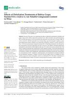  Effects of Defoliation Treatments of Babica Grape Variety(Vitis vinifera L.) on Volatile Compounds Content in Wine