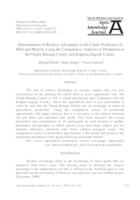 Determination of Relative Advantages in the Cattle Production of Milk and Meat by Using the Comparative Analysis of Production in the Osijek-Baranja County and Krapina-Zagorje County