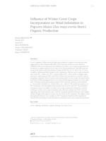 Influence of Winter Cover Crops Incorporation on Weed Infestation in Popcorn Maize (Zea mays everta Sturt.) Organic Production