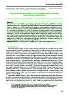 Agronomic performance of the Camelina sativa accession and its biogas production