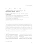 Heavy Metals and Metalloid Content in Vegetables and Soil Collected from the Gardens of Zagreb, Croatia