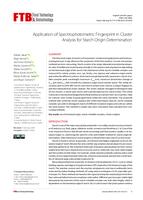 Application of Spectrophotometric Fingerprint in Cluster Analysis for Starch Origin Determination
