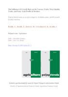 prikaz prve stranice dokumenta The Influence of Growth Rate on the Carcass Traits, Meat Quality Traits, and Fatty Acid Profile in Broilers