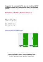 prikaz prve stranice dokumenta COMPARISON OF COMMERCIAL DNA KITS AND TRADITIONAL DNA EXTRACTION PROCEDURE IN PCR DETECTION OF PORK IN DRY/FERMENTED SAUSAGES