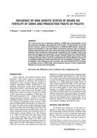 prikaz prve stranice dokumenta INFLUENCE OF MHS GENETIC STATUS OF BOARS ON FERTILITY OF SOWS AND PRODUCTION TRAITS OF PIGLETS
