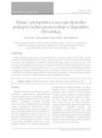 prikaz prve stranice dokumenta Stanje i perspektiva razvoja ekološke poljoprivredne proizvodnje u Republici Hrvatskoj