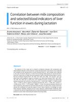 prikaz prve stranice dokumenta Correlation between milk composition and selected blood indicators of liver function in ewes during lactation