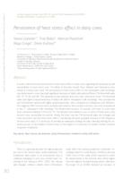 prikaz prve stranice dokumenta Persistence of heat stress effect in dairy cows 