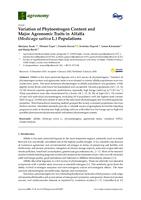 prikaz prve stranice dokumenta Variation of Phytoestrogen Content and Major Agronomic Traits in Alfalfa (Medicago sativa L.) Populations