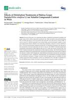 prikaz prve stranice dokumenta  Effects of Defoliation Treatments of Babica Grape Variety(Vitis vinifera L.) on Volatile Compounds Content in Wine