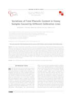 prikaz prve stranice dokumenta Variations of Total Phenolic Content in Honey Samples Caused by Different Calibration Lines