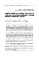 prikaz prve stranice dokumenta Spatial Prediction of Heavy Metal Soil Contents in Continental Croatia Comparing Machine Learning and Spatial Interpolation Methods