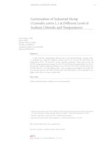 prikaz prve stranice dokumenta Germination of Industrial Hemp (Cannabis sativa L.) at Different Level of Sodium Chloride and Temperatures